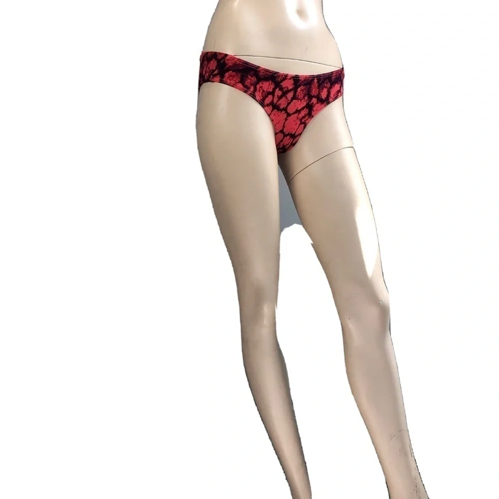 RVCA The balance of Opposites acid wash orange, black print bikini bottom size:S